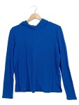 Vorschaubild 1 von Kapuzenpullover Damen Blau Rippstrick Gr. 38 M Casual Freizeit