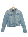 Vorschaubild 1 von Damen Jeansjacke Blau Gr. 38 M Langarm Casual Baumwolle Knopfleiste