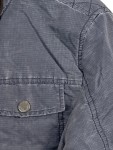 Vorschaubild 3 von Herren Steppjacke Blau Gr. 50/L Casual Strukturmuster Reißverschluss