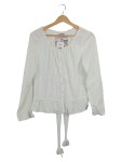 Vorschaubild 1 von Damen Hemdbluse Langarm Weiß Gr. 38/M Baumwolle Freizeit