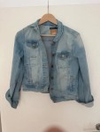 Vorschaubild 3 von Damen Jeansjacke Blau Gr. 38 M Langarm Casual Baumwolle Knopfleiste