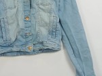 Vorschaubild 4 von Damen Jeansjacke Blau Gr. 38 M Langarm Casual Baumwolle Knopfleiste