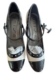 Vorschaubild 1 von Mary Jane Sandaletten Damen Gr. 38 Elegant Beige Lochmuster Leder Schnalle