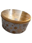 Vorschaubild 1 von Dekodose Oval Metall Weihnachten Sterne Mehrfarbig 17x8cm