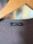 Vorschaubild 4 von Strickjacke Damen Braun Strukturmuster Fransen Kurzarm Gr. 44
