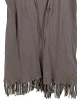 Vorschaubild 2 von Strickjacke Damen Braun Strukturmuster Fransen Kurzarm Gr. 44