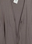 Vorschaubild 3 von Strickjacke Damen Braun Strukturmuster Fransen Kurzarm Gr. 44