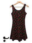 Vorschaubild 1 von Rock Rebel A-Linien Kleid Damen S 36 Schwarz Grafik Retro Party Cocktailkleid