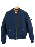 Vorschaubild 1 von Damen Bomberjacke Gr. 36/S Blau Casual Übergangsjacke Rippstrick