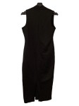 Vorschaubild 2 von Damen Strickkleid Strukturmuster Midikleid Business Schwarz Gr. 40/L