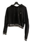 Vorschaubild 1 von Oceans Apart Damen Kapuzenpullover Hoodie Logo Print Cropped Schwarz XL