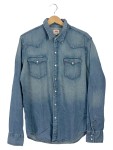 Vorschaubild 1 von Herren Jeanshemd Freizeithemd Blau Gr. M Baumwolle