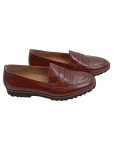 Vorschaubild 1 von Loafer Damen Gr. 37 Braun Leder Slip-On 2 cm Klassisch Alltag Büro Uni