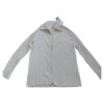 Vorschaubild 1 von Damen Strickjacke Reißverschluss Beige Gr. 44 XXL Casual Rippstrick