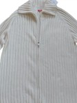 Vorschaubild 3 von Damen Strickjacke Reißverschluss Beige Gr. 44 XXL Casual Rippstrick