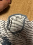 Vorschaubild 5 von Baby Schlafanzug Strampler Gr. 86 Blau gestreift Tiermotiv Komfortabel