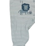Vorschaubild 4 von Baby Schlafanzug Strampler Gr. 86 Blau gestreift Tiermotiv Komfortabel