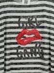 Vorschaubild 2 von T-Shirt Damen Mehrfarbig Gr. 52/6XL Polyester Viskose Gestreift