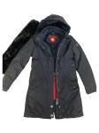 Vorschaubild 1 von Damen Parka Gr. 34/XS Schwarz Kapuze Fell Outdoor Freizeit