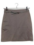 Vorschaubild 1 von Damen A-Linienrock Gr. 36 Beige mit Gürtel Strukturmuster