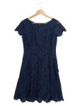 Vorschaubild 1 von Damen Spitzenkleid Gr. 36 Blau Elegant Kurzarm