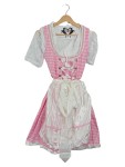 Vorschaubild 1 von Dirndl Trachtenkleid Damen Gr. 38 M Rosa Kariert Traditionell
