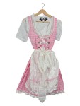 Vorschaubild 1 von Dirndl Damen Pink Gr. 38/M Polyester Baumwolle Kariert Festlich
