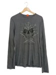 Vorschaubild 1 von Langarmshirt Herren Gr. 36/XXS Grau Baumwolle Logo-Print Casual