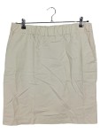 Vorschaubild 1 von Bleistiftrock Damen Beige Gr. 42/XL Baumwolle Uni Casual Freizeit Raffungen