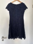 Vorschaubild 2 von Damen Spitzenkleid Gr. 36 Blau Elegant Kurzarm
