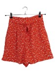 Vorschaubild 1 von Shorts Damen Gr. W28/36/S Rot Viskose Blumenmuster Feminin Freizeit