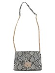 Vorschaubild 1 von MNG Damen Clutch Schultertasche Schlangenprint Grau Goldkette Elegant