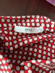 Vorschaubild 5 von Hemdbluse Damen Gr. 40/L Rot Punkte Langarm Casual Viskose Bluse