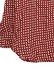 Vorschaubild 3 von Hemdbluse Damen Gr. 40/L Rot Punkte Langarm Casual Viskose Bluse