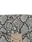 Vorschaubild 3 von MNG Damen Clutch Schultertasche Schlangenprint Grau Goldkette Elegant