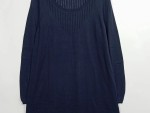 Vorschaubild 2 von Damen Freizeitkleid Strickkleid Gr. 42 Blau Casual Lochmuster