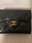 Vorschaubild 3 von Classic Flap Wallet on Chain Schwarz Leder Damen Geldbörse
