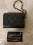 Vorschaubild 5 von Classic Flap Wallet on Chain Schwarz Leder Damen Geldbörse
