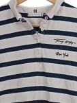 Vorschaubild 2 von Damen Poloshirt Gestreift Blau Größe S Kurzarm