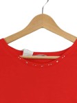 Vorschaubild 4 von Damen T-Shirt Rot Gr. 48/4XL Casual Kurzarm Strasssteine