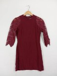 Vorschaubild 2 von Damen Cocktailkleid Rot Spitze Gr. 34;XS Elegant Viskose