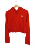 Vorschaubild 1 von Damen Kapuzenpullover Hoodie Rot Gr. 38/M Logo-Print