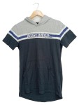 Vorschaubild 1 von LOGIC-K Kinder Hoodie Kurzarm Worldwide Gr. 152/14Y Grau Blau Kängurutasche