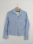 Vorschaubild 2 von Damen Freizeithemd Langarm Gr. 36/S Blau Grafisch Baumwolle