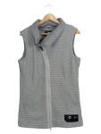 Vorschaubild 1 von Damen Sweatjacke Grau Strukturmuster Ärmellos Gr. 34/XS Sport