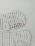 Vorschaubild 3 von Baby Krabbelschuhe Socken Kinder Weiß Gestreift Gr. 18