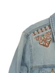 Vorschaubild 5 von Damen Jeansjacke Gr. 40 L Blau mit Stickerei Casual