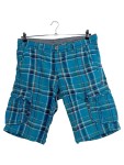 Vorschaubild 1 von Cargo Shorts Herren Gr. W33/50/L Blau Baumwolle Kariert Casual