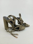 Vorschaubild 2 von Damen Sandaletten Schnürsandalen Oliv Gr. 37 Modisch High Heels