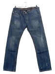 Vorschaubild 1 von Ripped Jeans Herren Gr. W33/50/L Blau Baumwolle Uni Casual 90 cm 83 cm L33